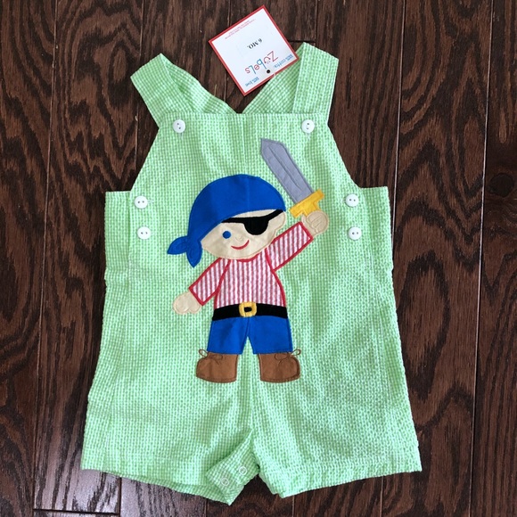 Zubels Other - Zubels Seersucker Gingham Overalls Size 6 Months